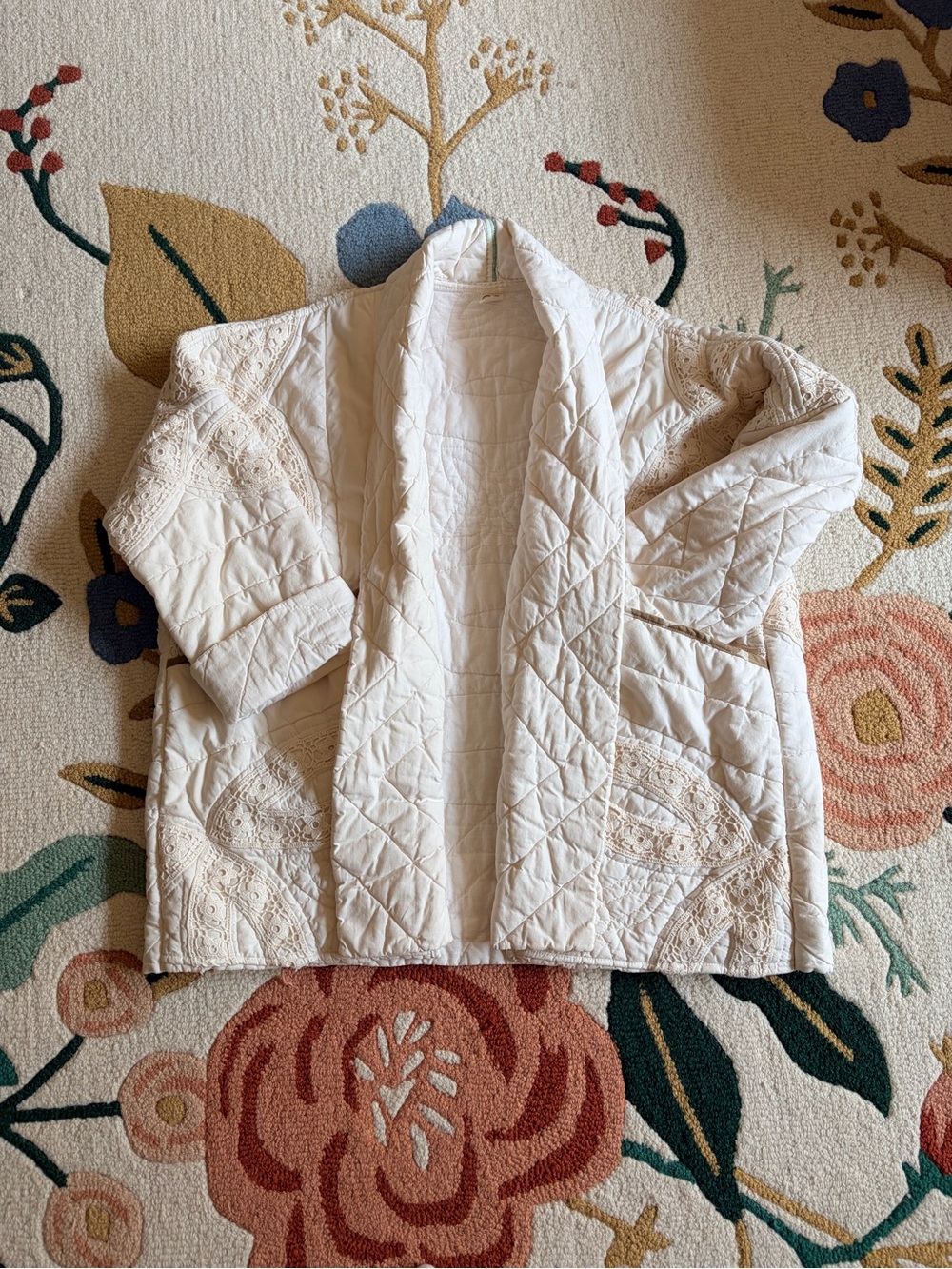 Upcyled quilt jacket made by me